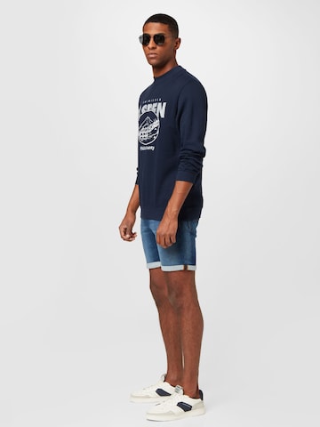 JACK & JONES Sweatshirt 'ASPEN' in Blau