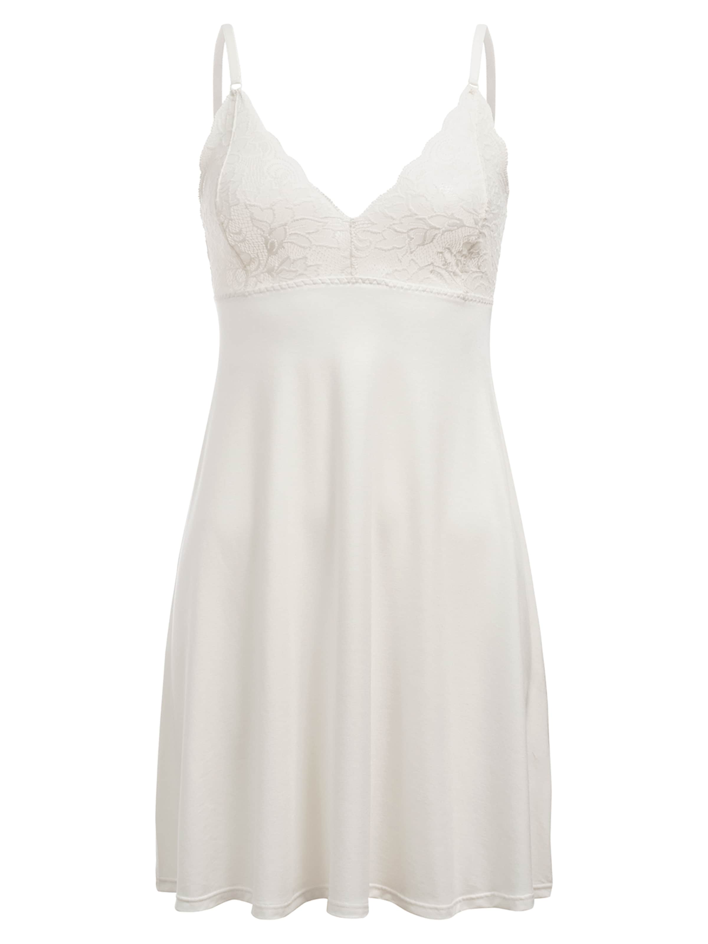 Erlich Textil - Camisola de pijama 'Lene' em branco: frente