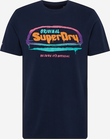 Superdry Shirt 'Cali' in Blauw: voorkant