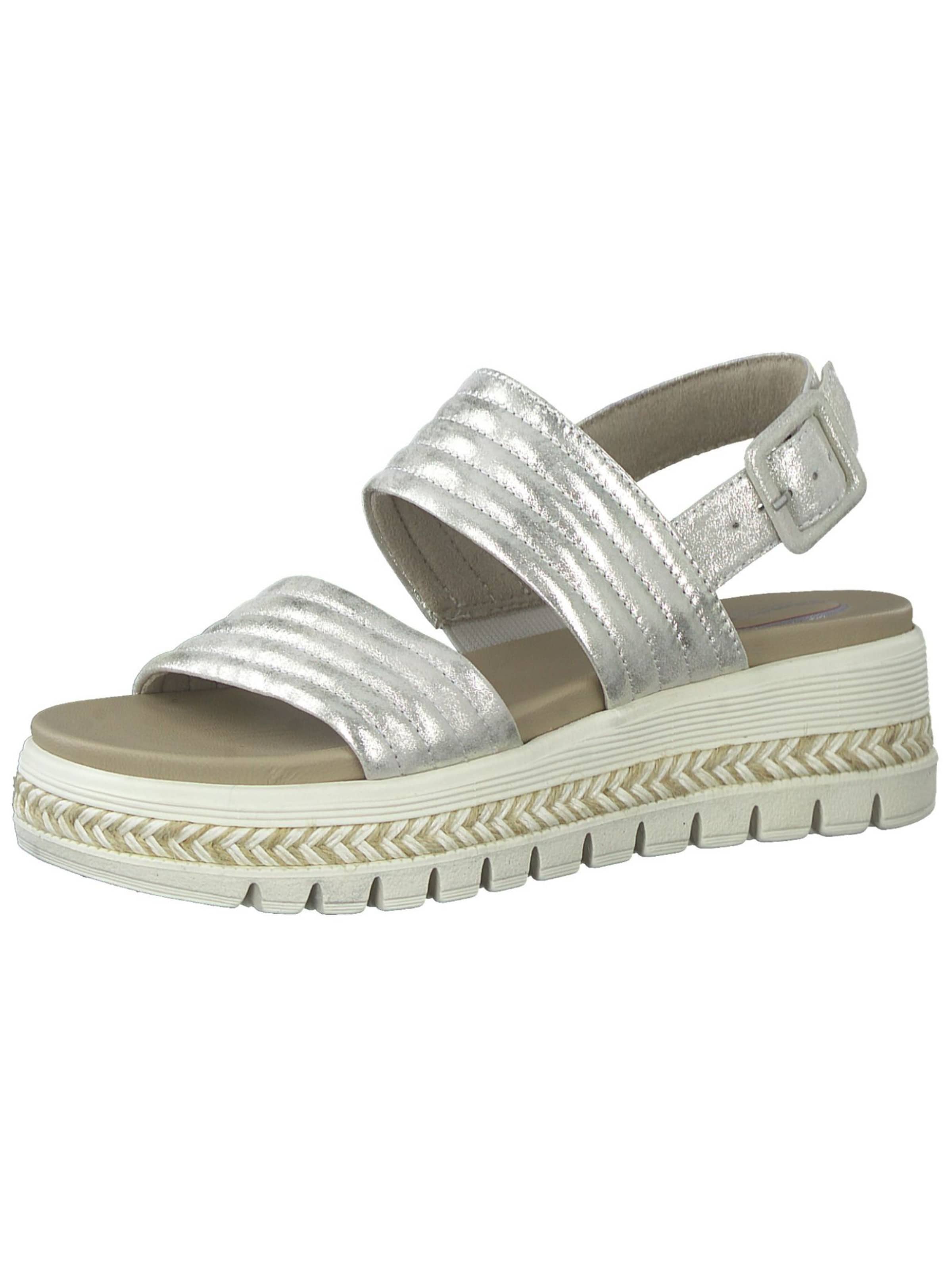 Tamaris Sandalen met riem in Zilver: voorkant