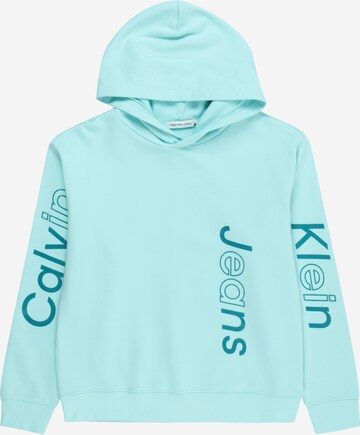 Sweat Calvin Klein Jeans en bleu : devant