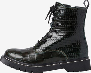 TAMARIS Lace-Up Ankle Boots in Green