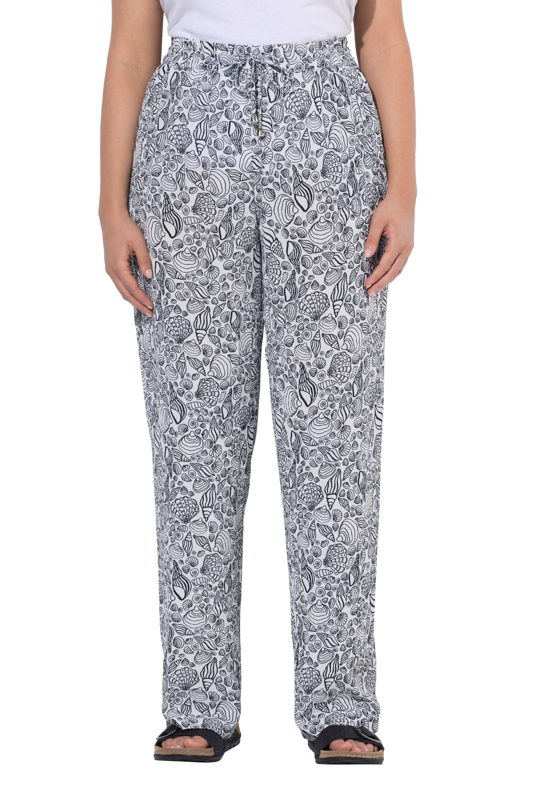 Ulla Popken Regular Hose in Schwarz: Vorderseite