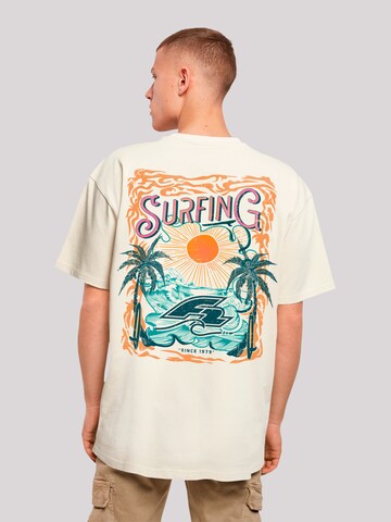F2 Shirt 'Surfers Sunset Sommer Vibes' in Beige: front
