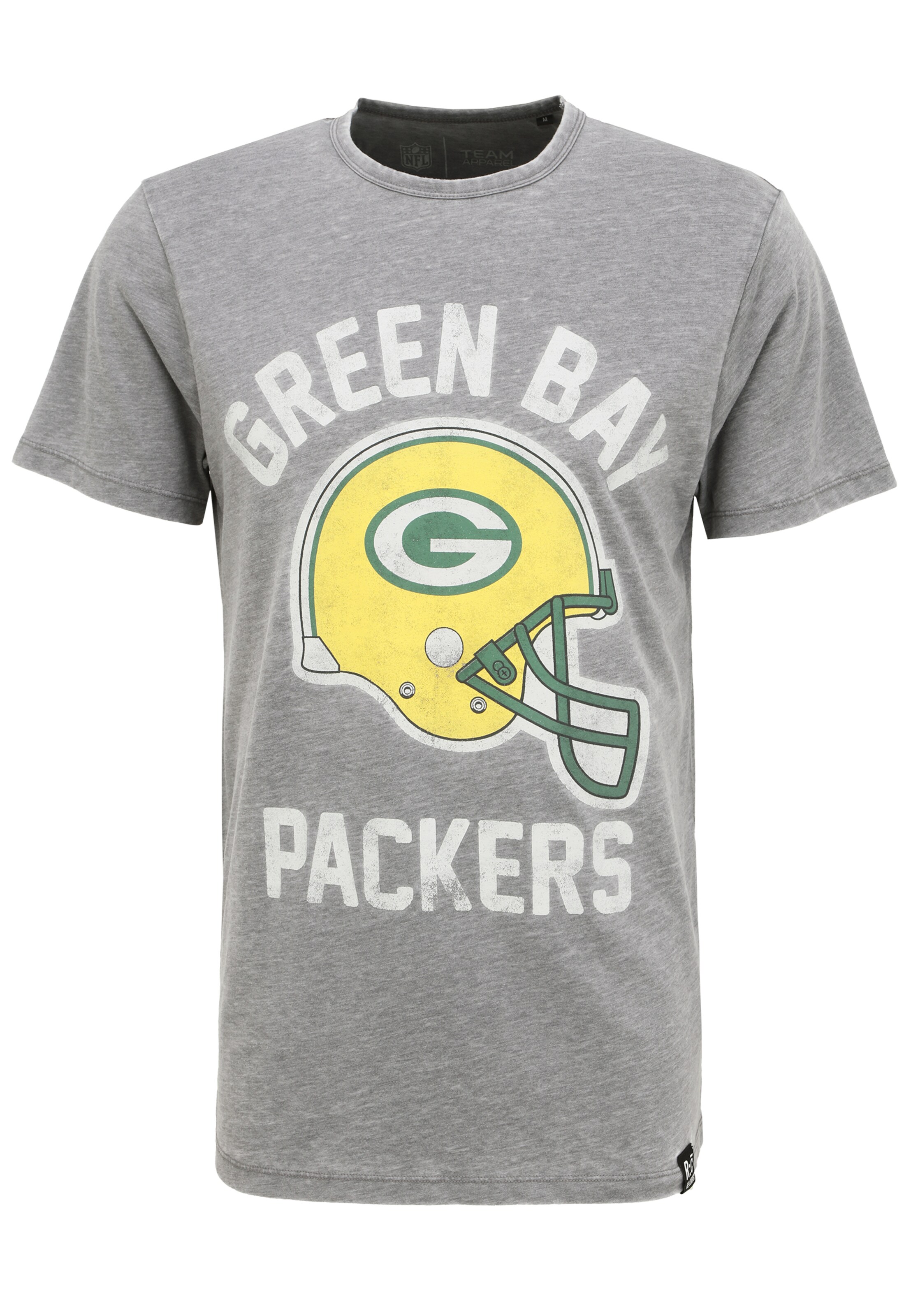 Recovered Shirt 'NFL Helmet Print' in Grey: front