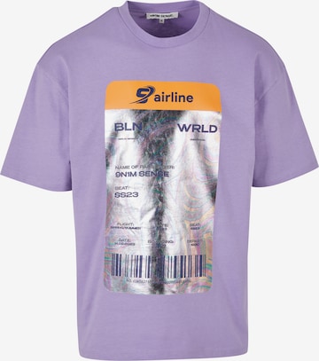 T-Shirt 9N1M SENSE en violet : devant