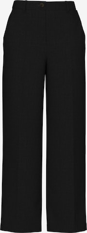 PIECES Wide Leg Housut 'Kamil' värissä musta: etupuoli