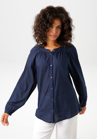 Aniston CASUAL Bluse in Blau: Vorderseite