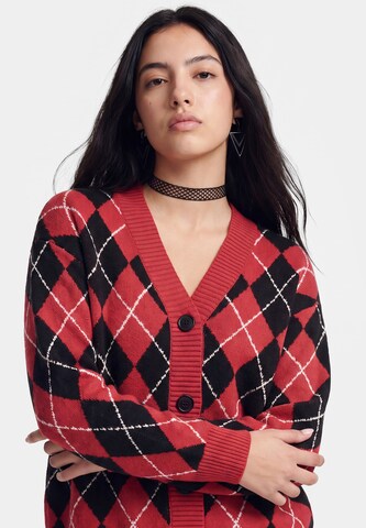 myMo ROCKS Knit Cardigan in Red