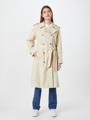 Manteau mi-saison TOMMY HILFIGER en beige : devant