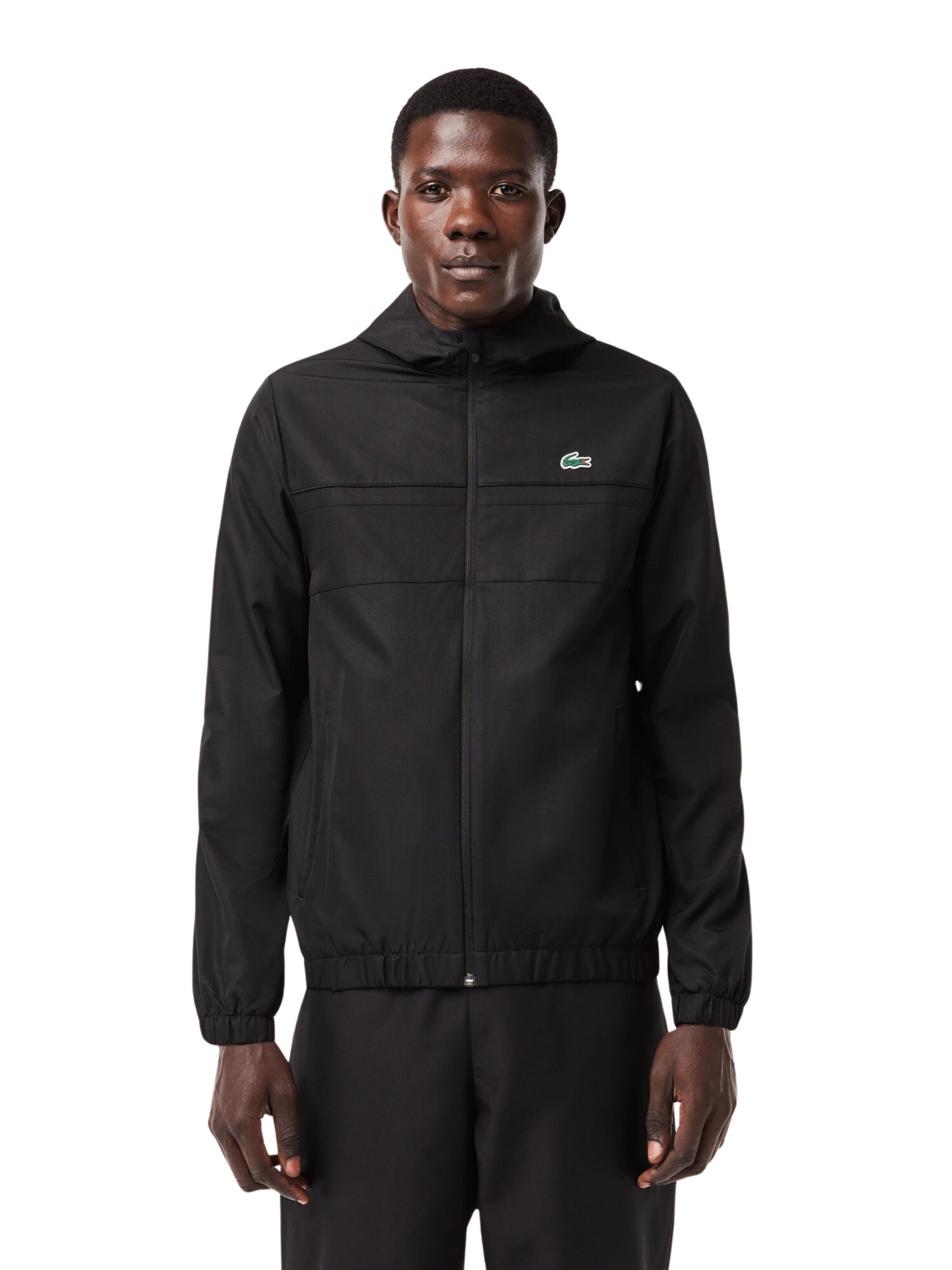 LACOSTE Between-Season Jacket in Black: front