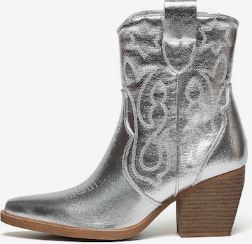 Bottes de cowboy Smile Favorites en argent : devant