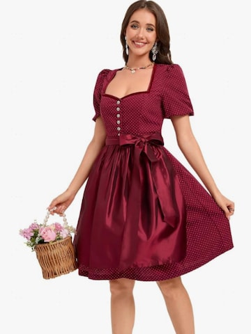 Yesfashion Dirndl w kolorze czerwony