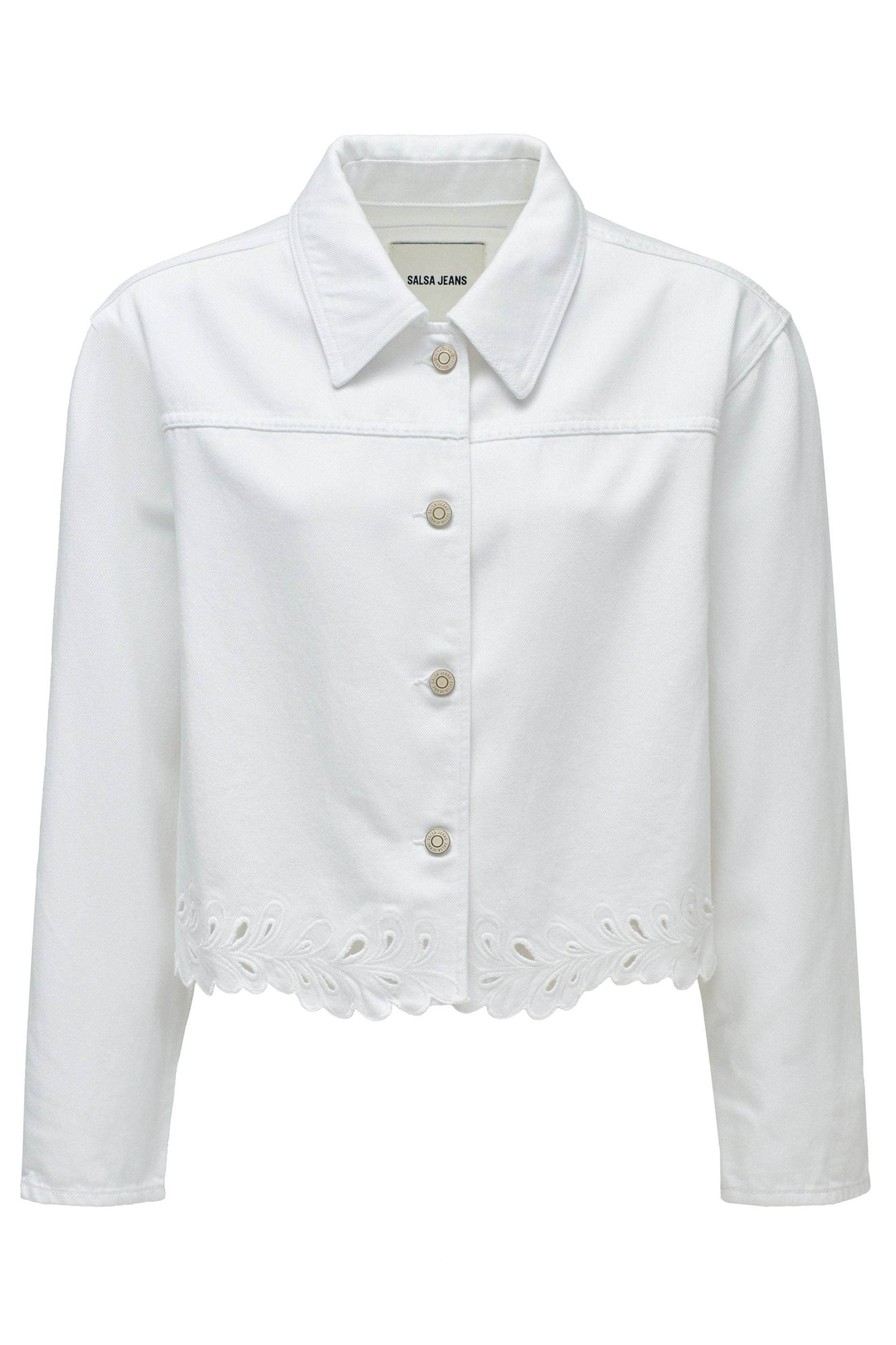 Salsa Jeans Tussenjas in Wit: voorkant