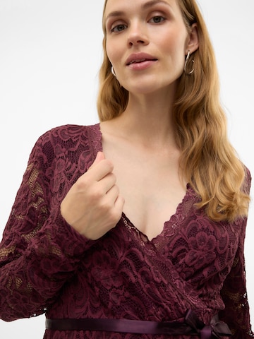 MAMALICIOUS Cocktail dress 'MLMIvana Tess' in Red