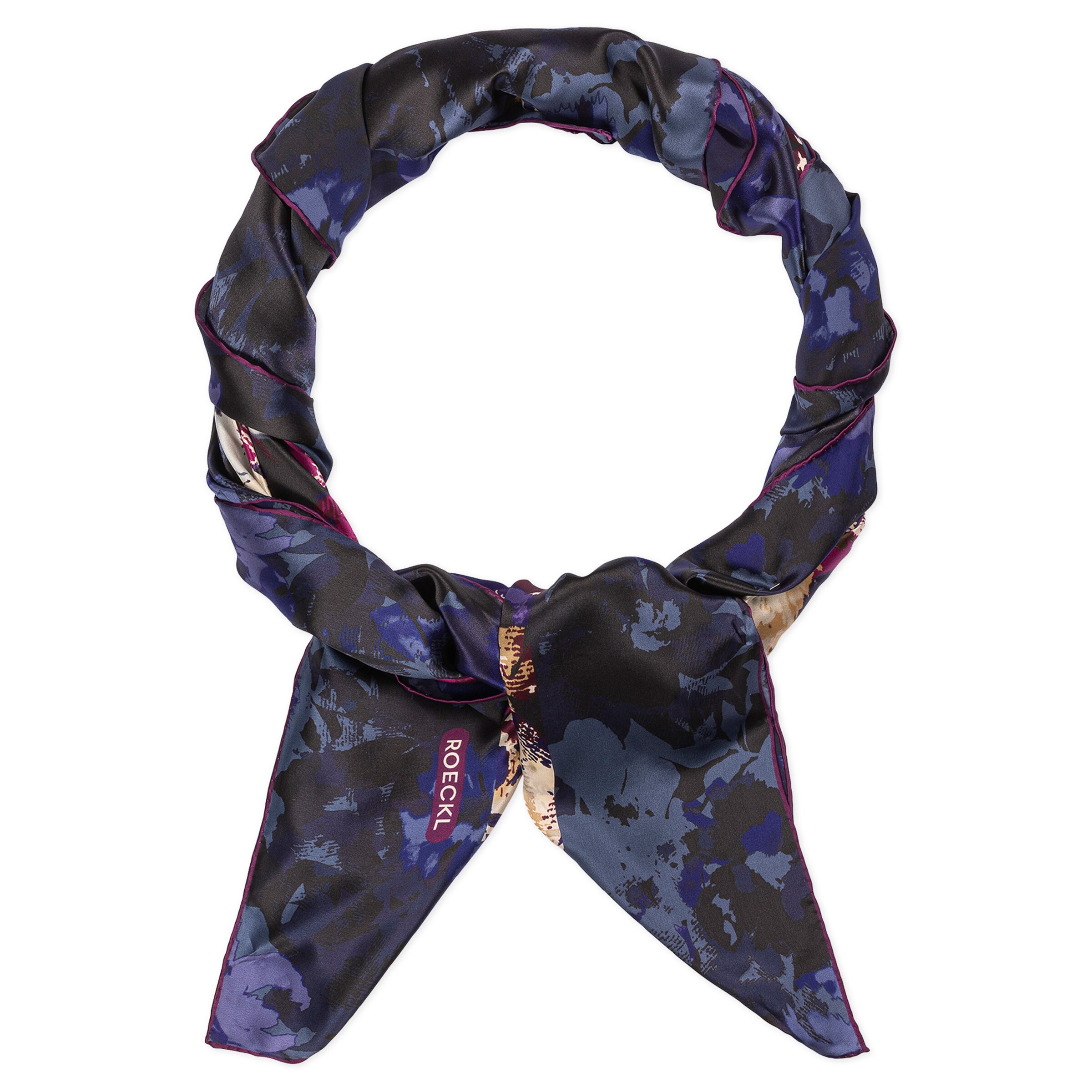 Roeckl Doek 'CAMOUFLAGE FLOWERS' in Lila