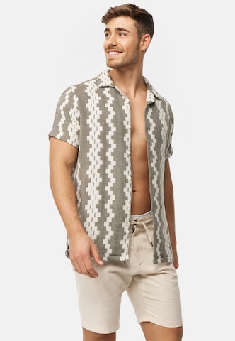 INDICODE JEANS Regular fit Overhemd 'Cosby' in Groen