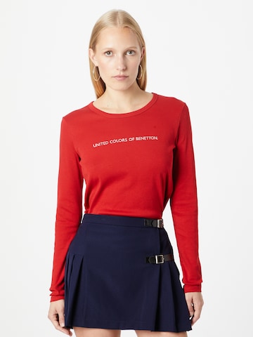 UNITED COLORS OF BENETTON Majica | rdeča barva: sprednja stran