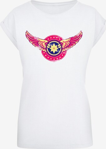 ABSOLUTE CULT T-Shirt 'Captain Marvel - Movie Wings' in Weiß: predná strana