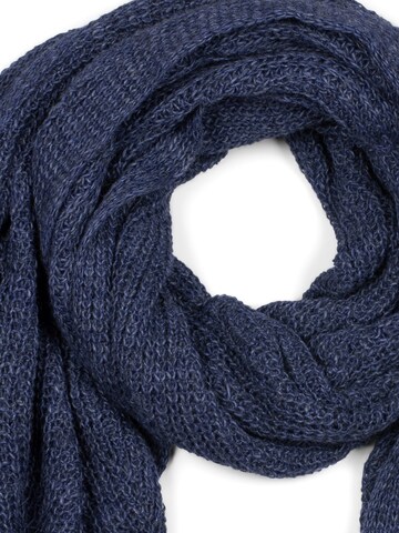 styleBREAKER Schal 'Strick Schal mit Wellenmuster'‌‌‌ in Blau