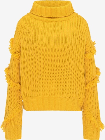 Pull-over IZIA en jaune : devant