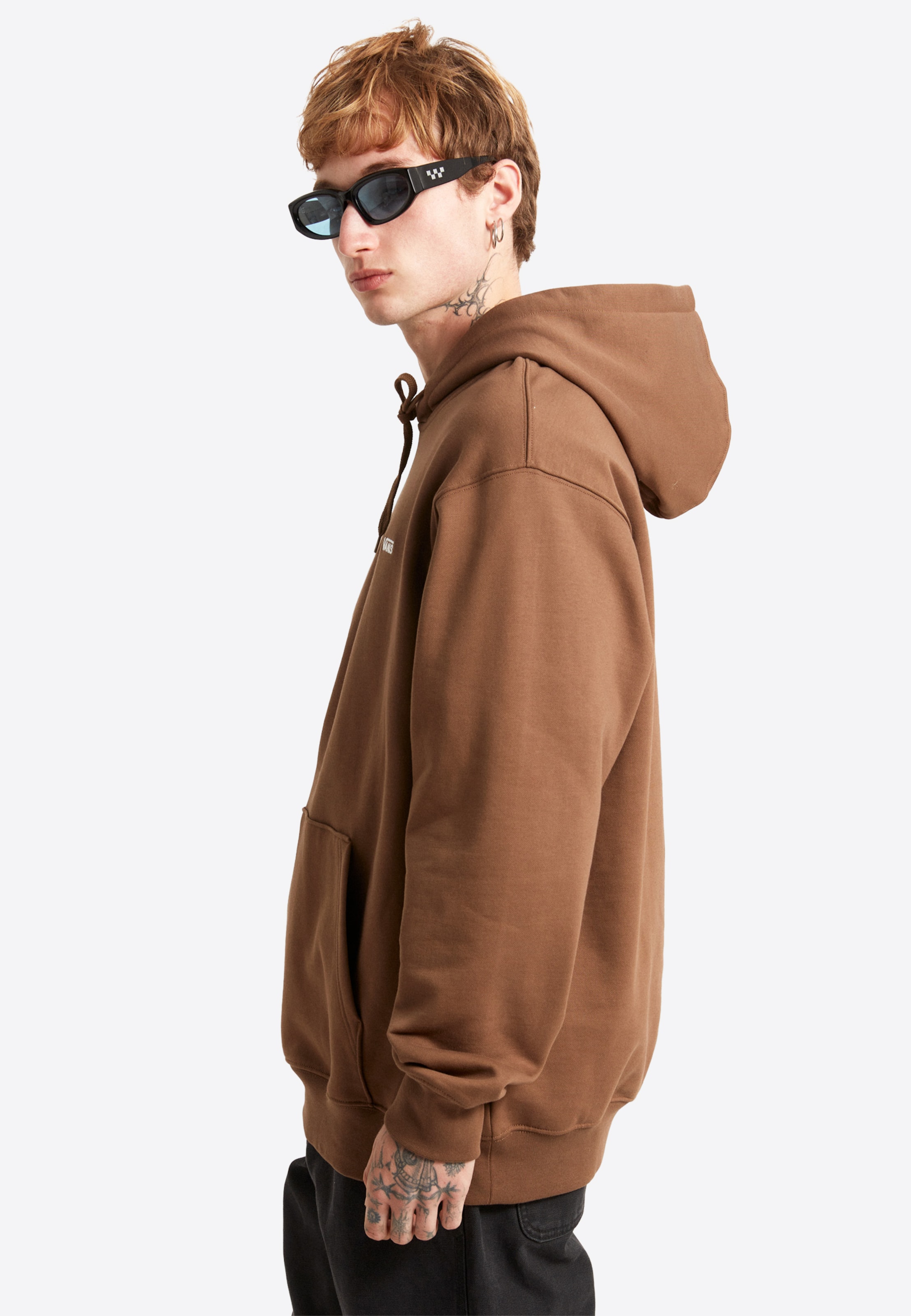 VANS Sweatshirt 'Left Chest Ii' in Chocolate | ABOUT YOU