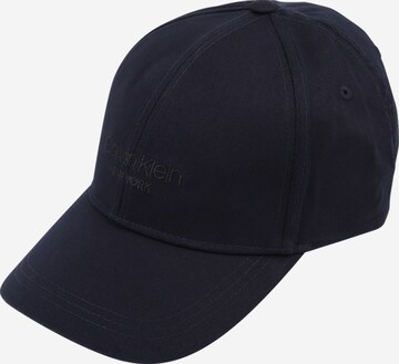 Cappello da baseball di Calvin Klein in blu: frontale