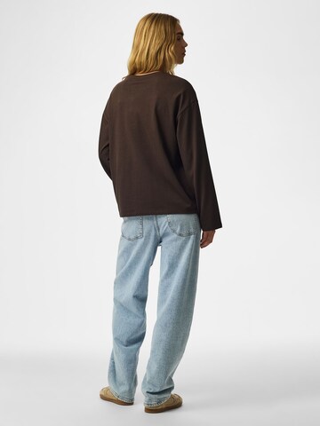 PIECES Shirt 'PCSADIE' in Brown