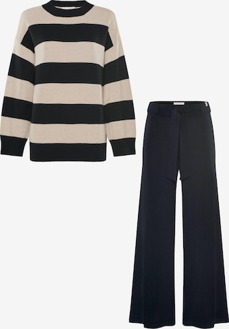 YOU LOOK PERFECT Huispak 'LOUNGEWEAR SET - Pullover Felia & Pants Bailey' in Zwart: voorkant