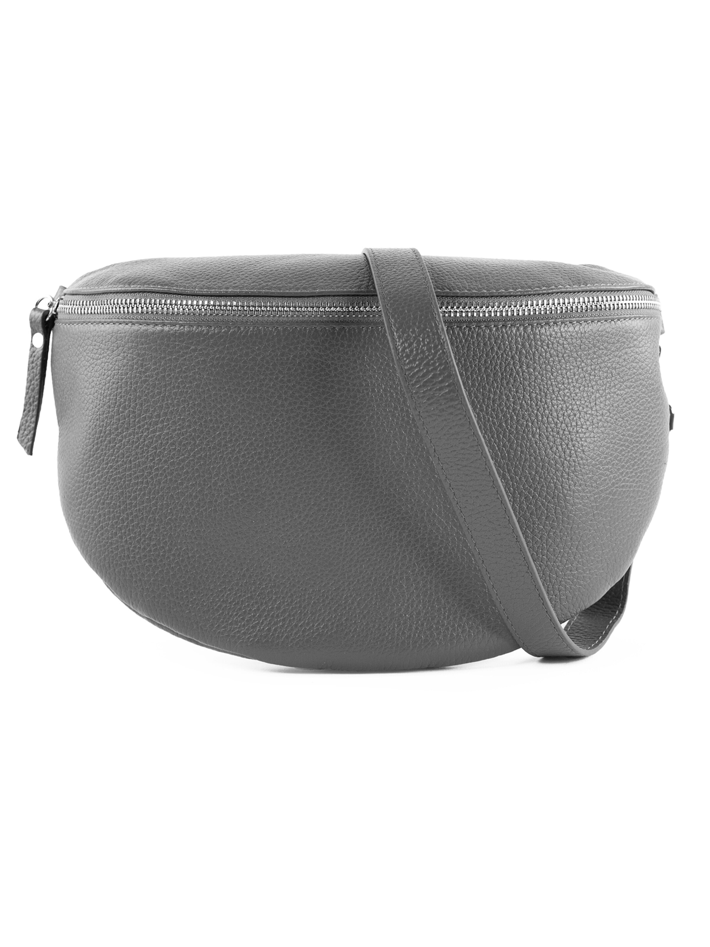 lePelou Gürteltasche 'TONI large'‌‌‌‌‌ in Grau: Vorderseite