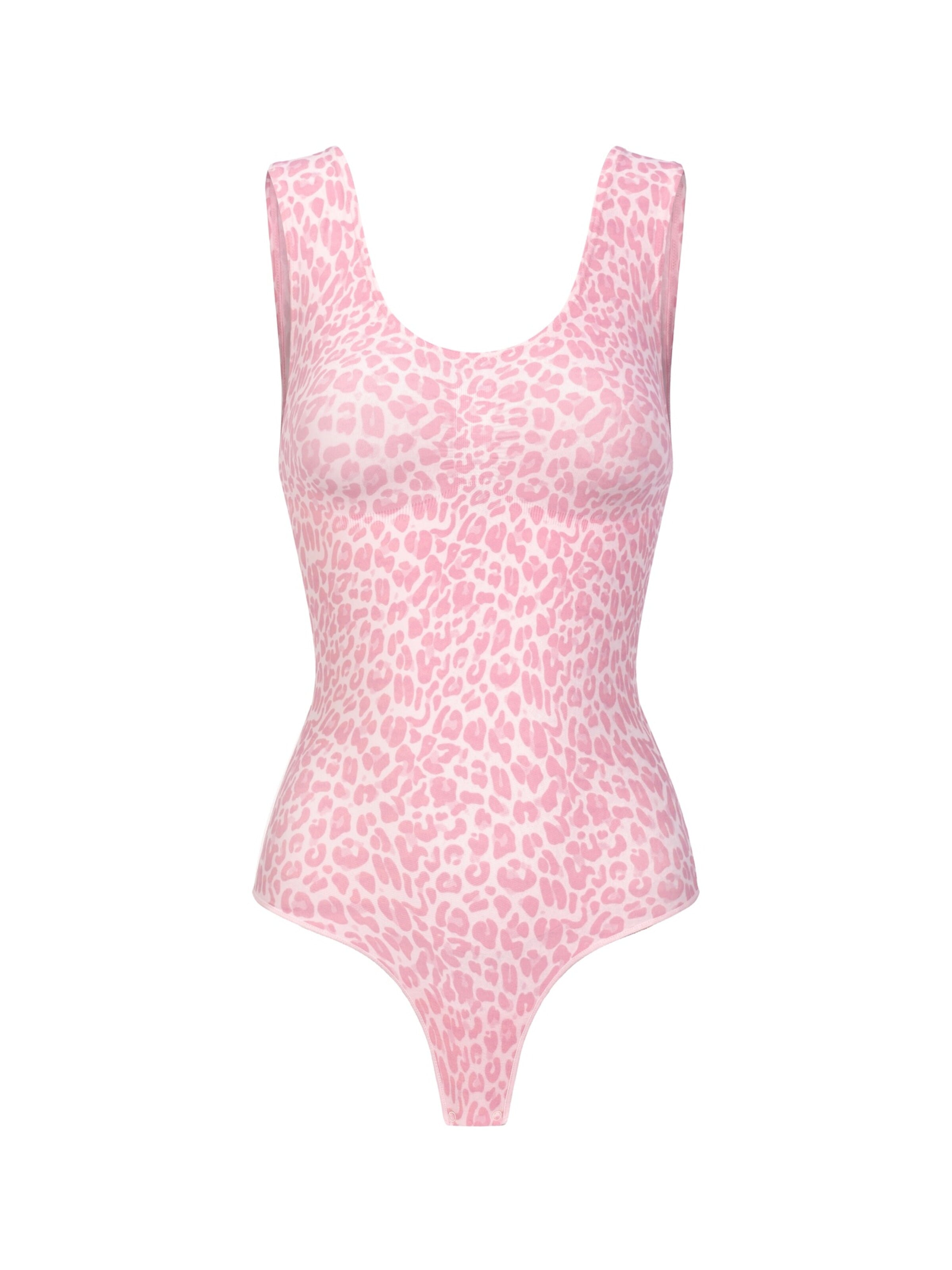 cfab - Body moldeador 'Tank Bodysuit Sculpting Shapewear mit String' en rosa: frente