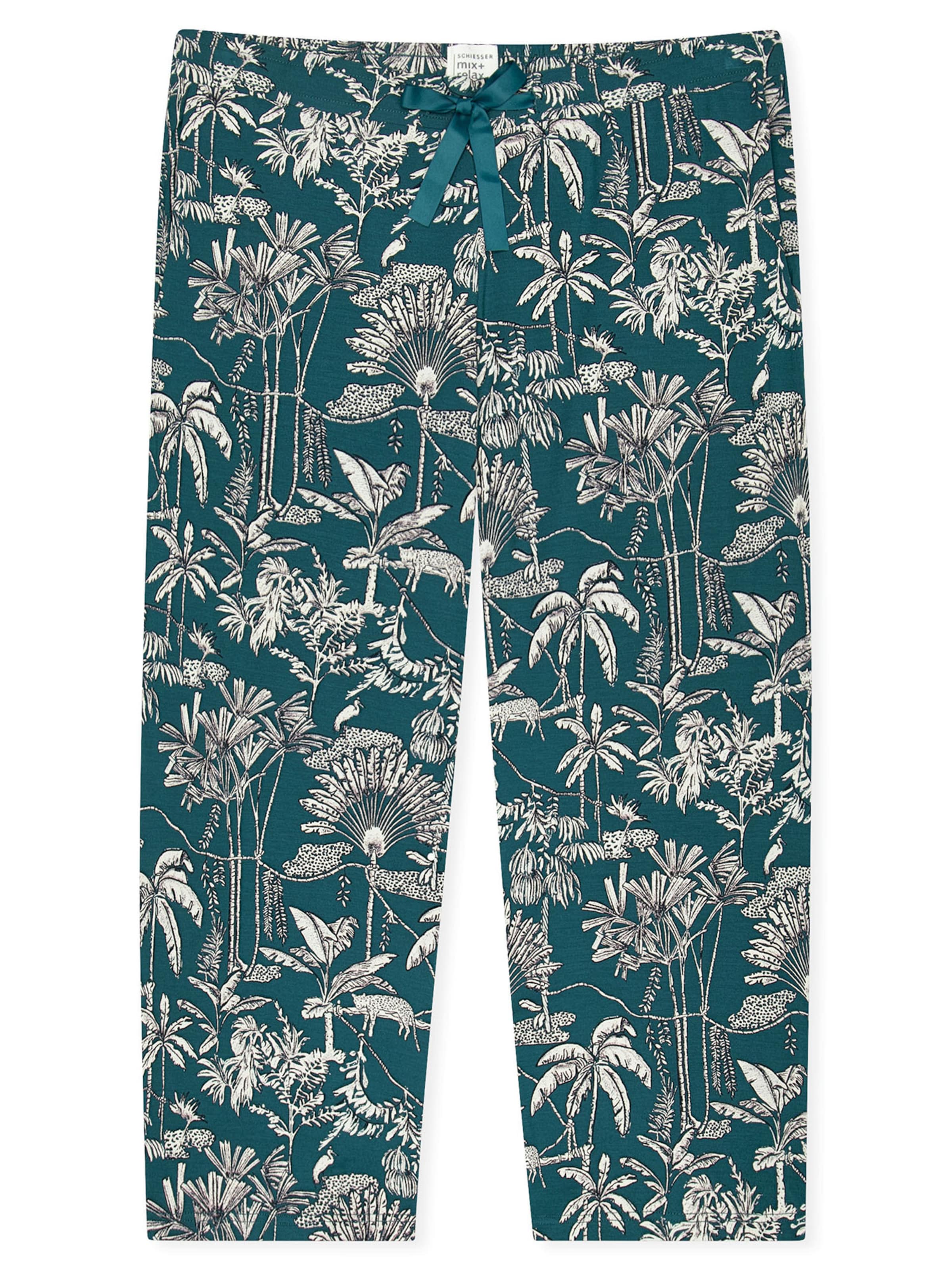 Pantalon de pyjama 'Mix+Relax' SCHIESSER en vert : devant