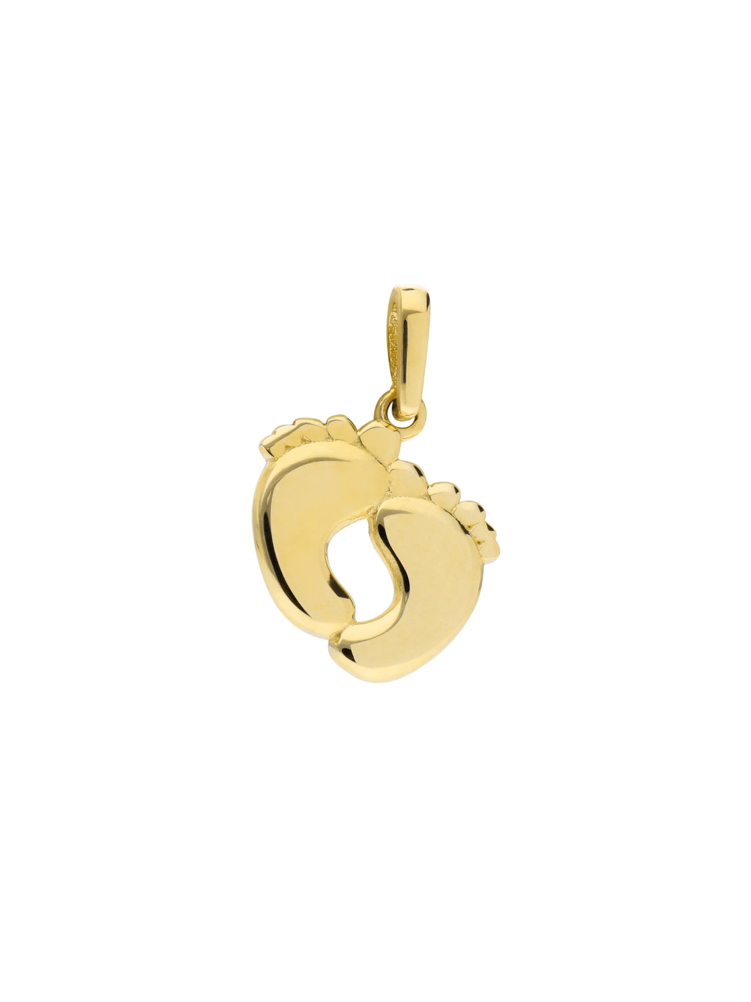 Lucardi Pendant 'Klassisch' in Gold: front