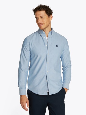 TOMMY HILFIGER Regular fit Srajca 'HERITAGE' | modra barva: sprednja stran