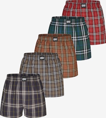 Lousy Livin Boxershorts 'Check' in Blauw: voorkant