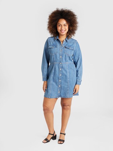 Levi's® Plus Skjortklänning 'PL Flynn Western Dress' i blå