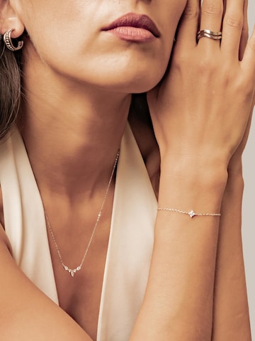 Hey Happiness Sieraden set 'Gemstone Crown Necklace & Daisy Bracelet Set' in Goud: voorkant