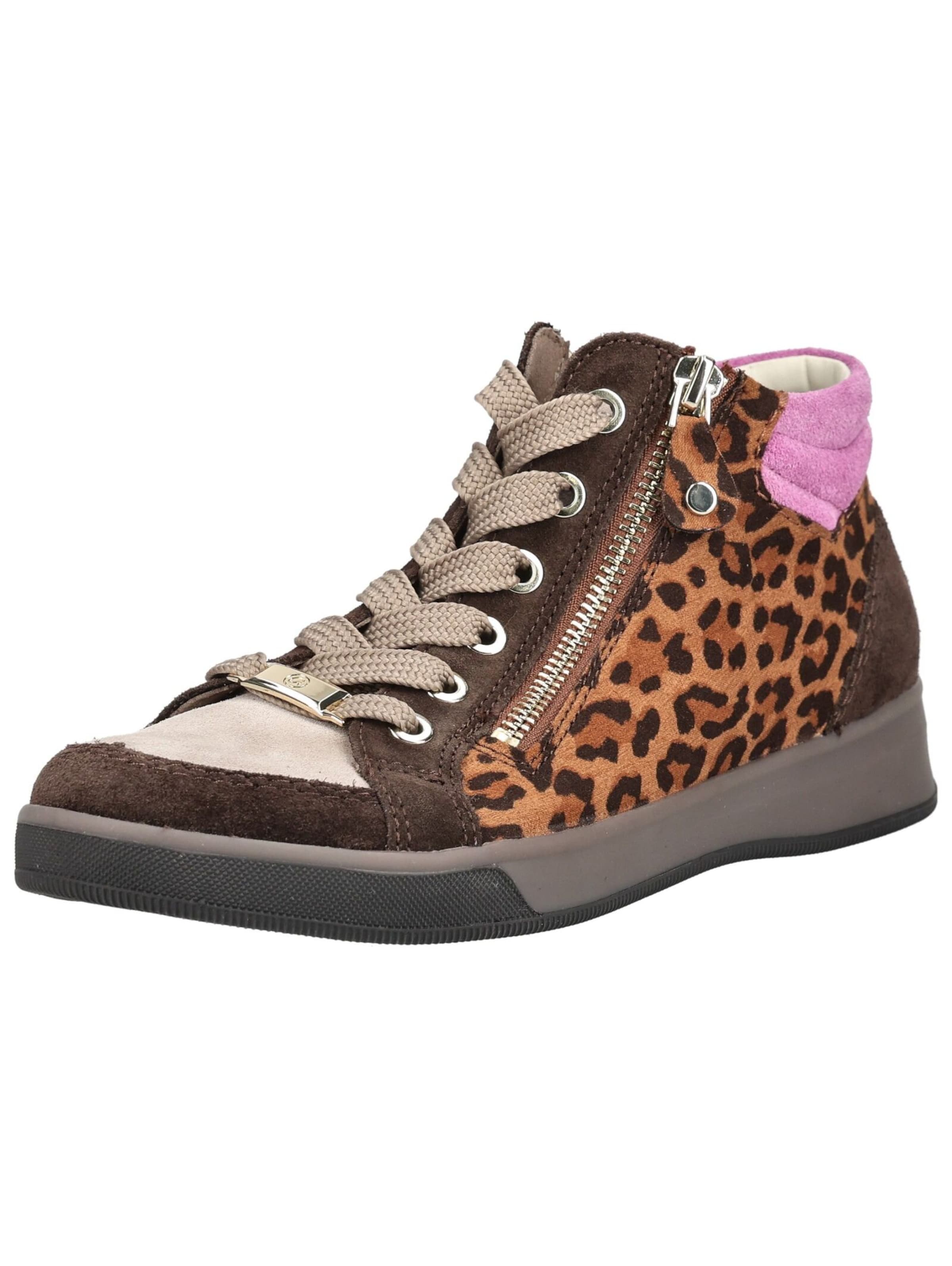 Baskets hautes ARA en marron : devant