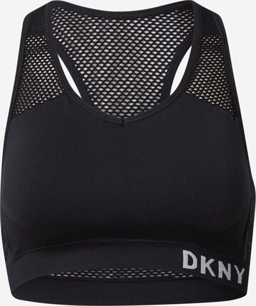 DKNY Performance Bustier Sport-BH in Schwarz: predná strana