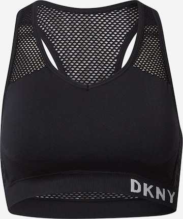 DKNY Performance - Sujetador deportivo en negro: frente