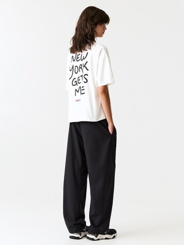 Pull&Bear Koszulka 'I LOVE NY' w kolorze biały