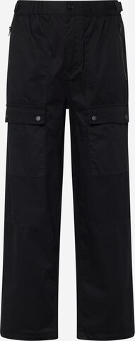 TOPMAN Loose fit Trousers in Black: front