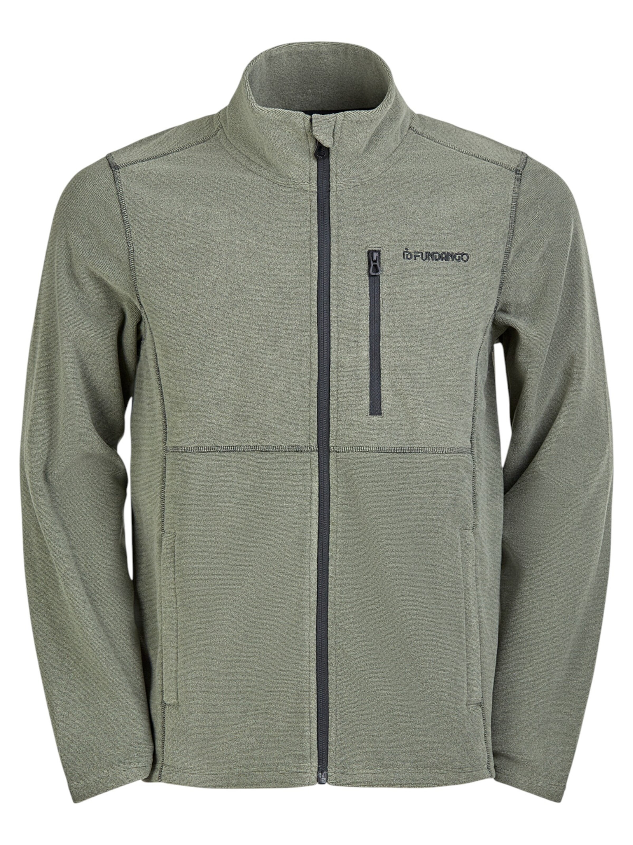Veste en polaire 'Jeffrey Fullzip Fleece' Fundango en vert : devant