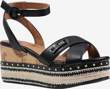 Sandalo 'WEDGE H80 1402 8662' di Alviero Martini 1a clase in nero: frontale