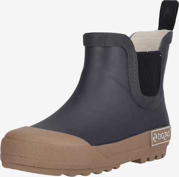 ZigZag Rubber Boots 'Aster' in Blue: front