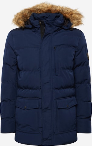 INDICODE JEANS Winter Jacket 'Shaw' in Blue: front