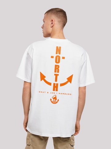 F4NT4STIC Shirt 'North Anker Knut & Jan Hamburg' in Wit: voorkant