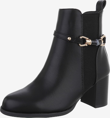 Ital-Design Ankle Boots in Black: front