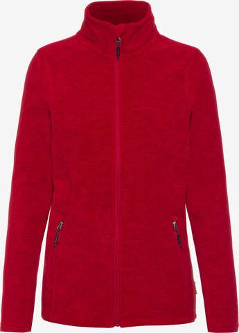 KILLTEC Athletic Fleece Jacket in Red: front