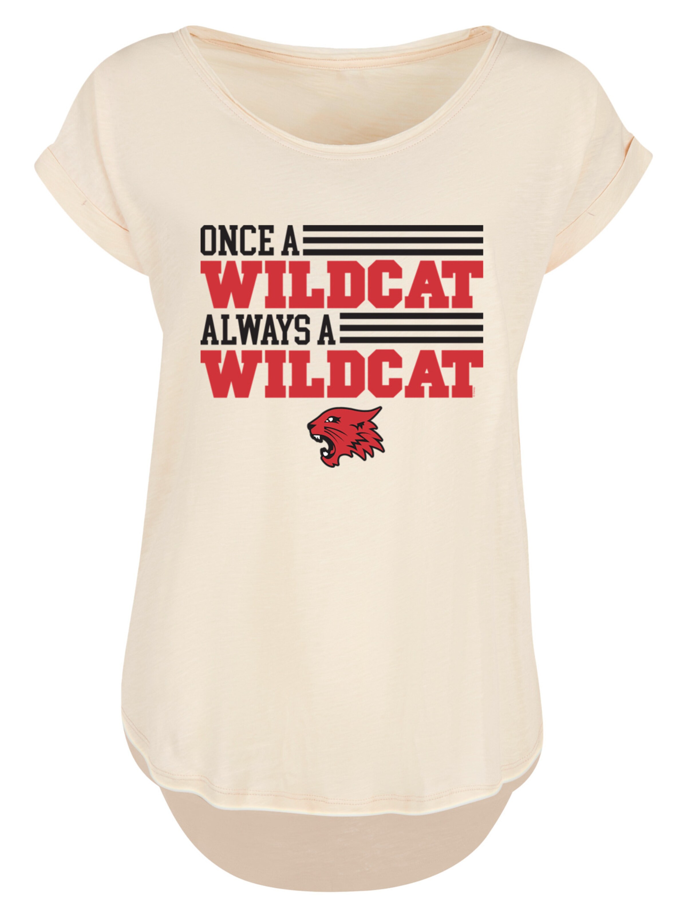 F4NT4STIC T-Shirt 'Disney High School Musical Once a Wildcat Always a Wildcat' in Beige: Vorderseite